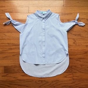 She + Sky Cold Shoulder Top